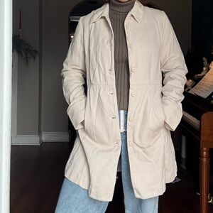 GAP Cotton Jacket in Cream Size Large